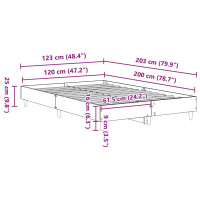 Produktbild för Sängram utan madrass Sonoma ek 120x200 cm konstruerat trä