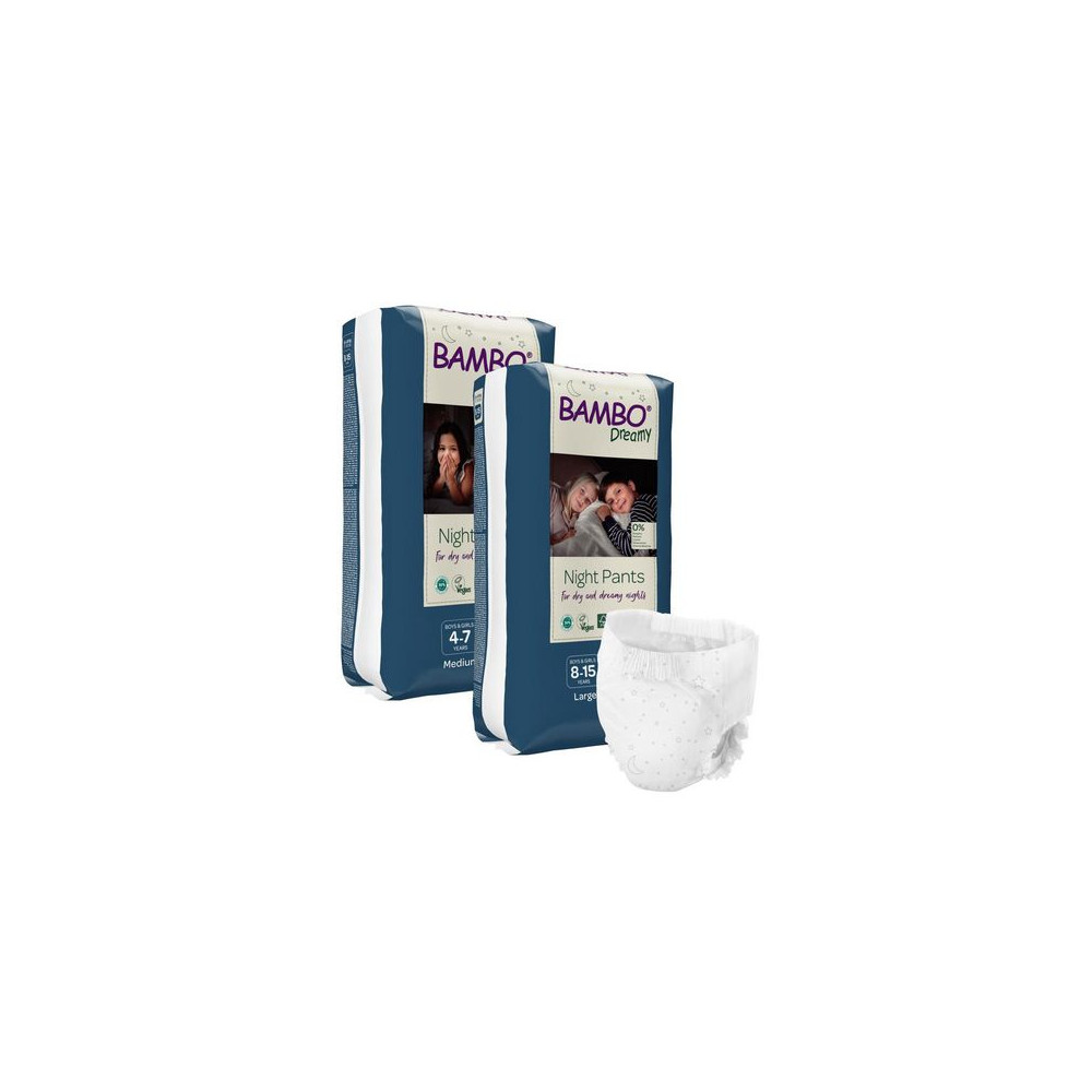 Produktbild för Blöja BAMBO Night Pants M 15-35kg 10/fp