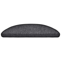Produktbild för Trappmattor 30 st 56x17x3 cm antracit halvrunda