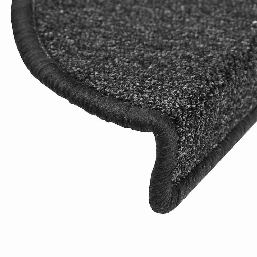 Produktbild för Trappmattor 30 st 56x17x3 cm antracit halvrunda