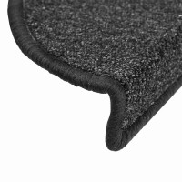 Produktbild för Trappmattor 30 st 56x17x3 cm antracit halvrunda