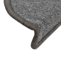 Produktbild för Trappmattor 30 st 56x17x3 cm mörkgrå halvrunda