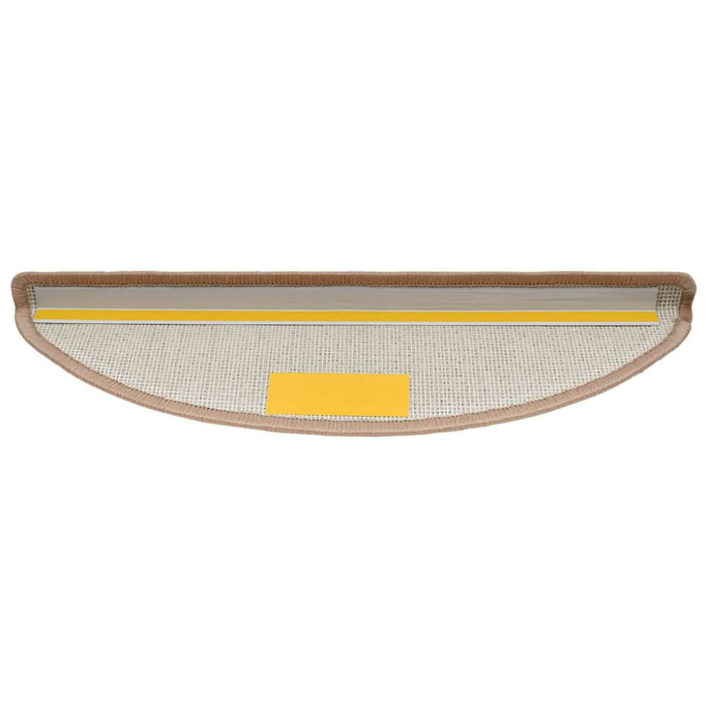 Produktbild för Trappmattor 30 st 56x17x3 cm ljusbruna halvrunda