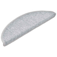 Produktbild för Trappmattor 30 st 56x17x3 cm ljusgrå halvrunda