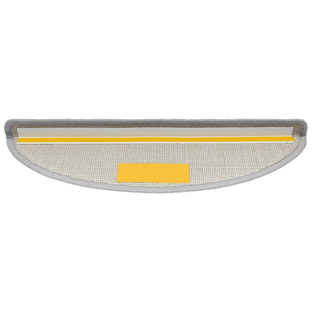 Produktbild för Trappmattor 30 st 56x17x3 cm ljusgrå halvrunda