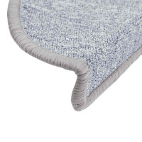 Produktbild för Trappmattor 30 st 56x17x3 cm ljusgrå halvrunda