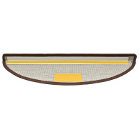 Produktbild för Trappmattor 30 st 56x17x3 cm kaffebruna halvrunda