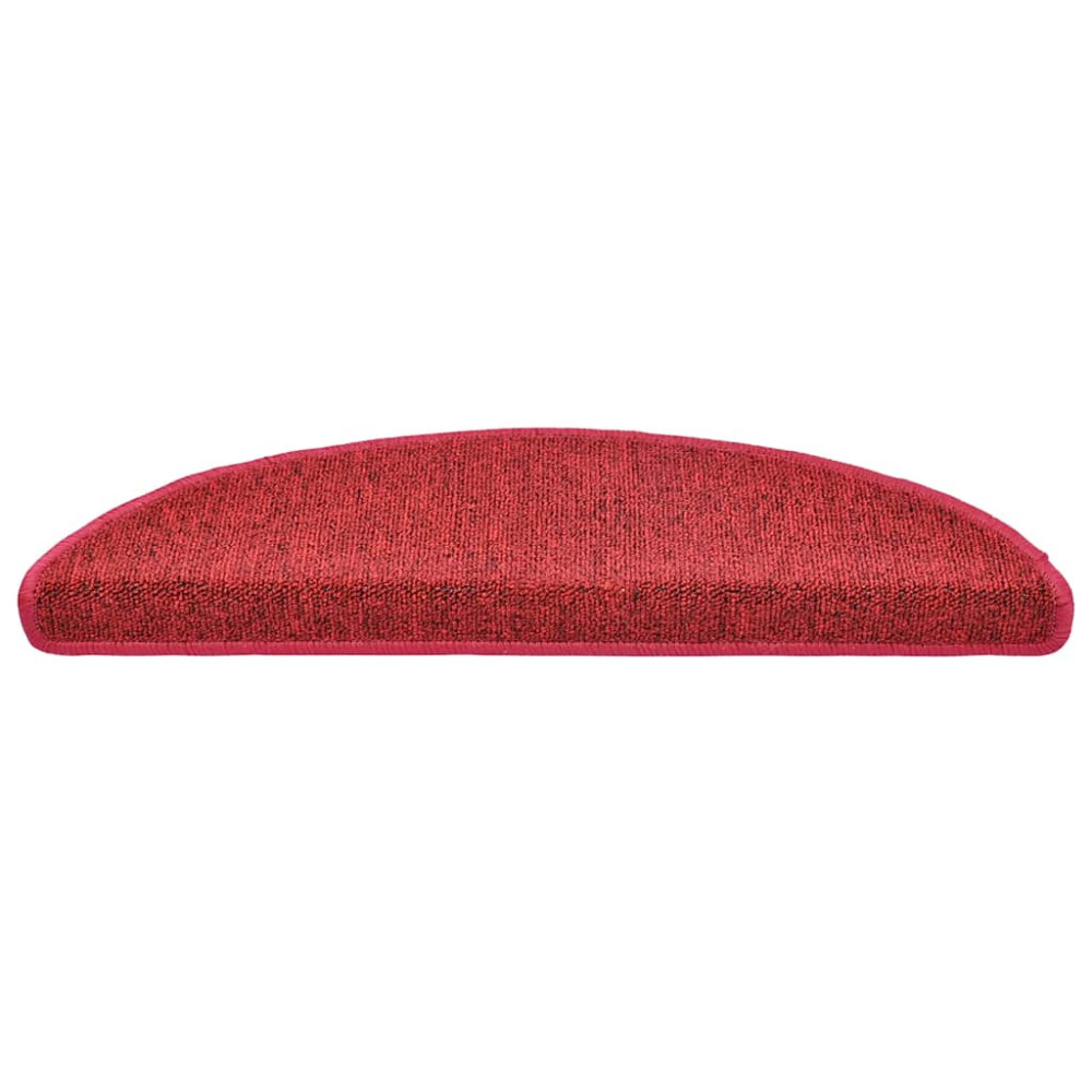 Produktbild för Trappmattor 30 st 56x17x3 cm röd halvrunda