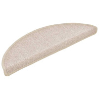 Produktbild för Trappmattor 30 st 56x17x3 cm taupe halvrunda