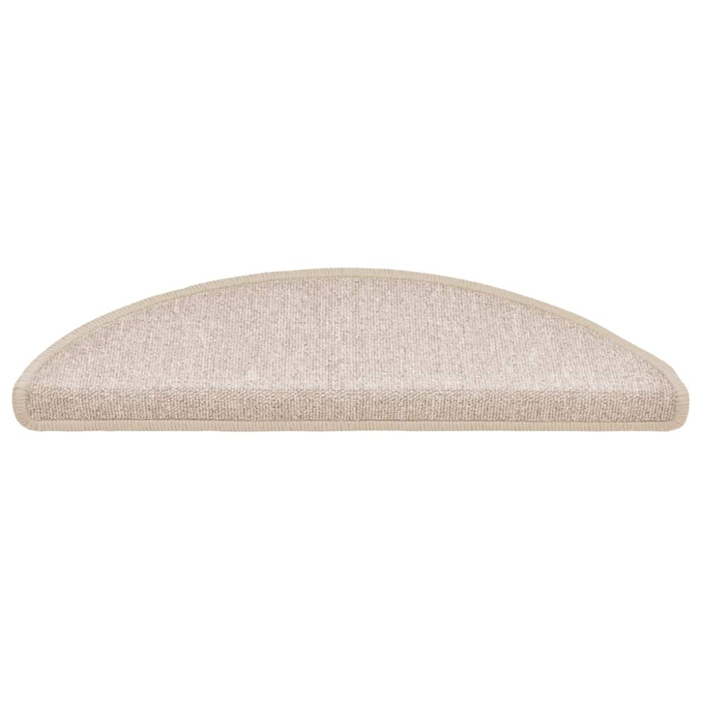Produktbild för Trappmattor 30 st 56x17x3 cm taupe halvrunda