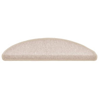 Produktbild för Trappmattor 30 st 56x17x3 cm taupe halvrunda