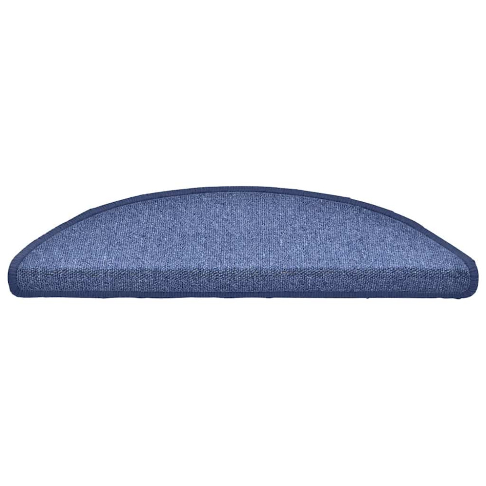 Produktbild för Trappmattor 30 st 56x17x3 cm blå halvrunda