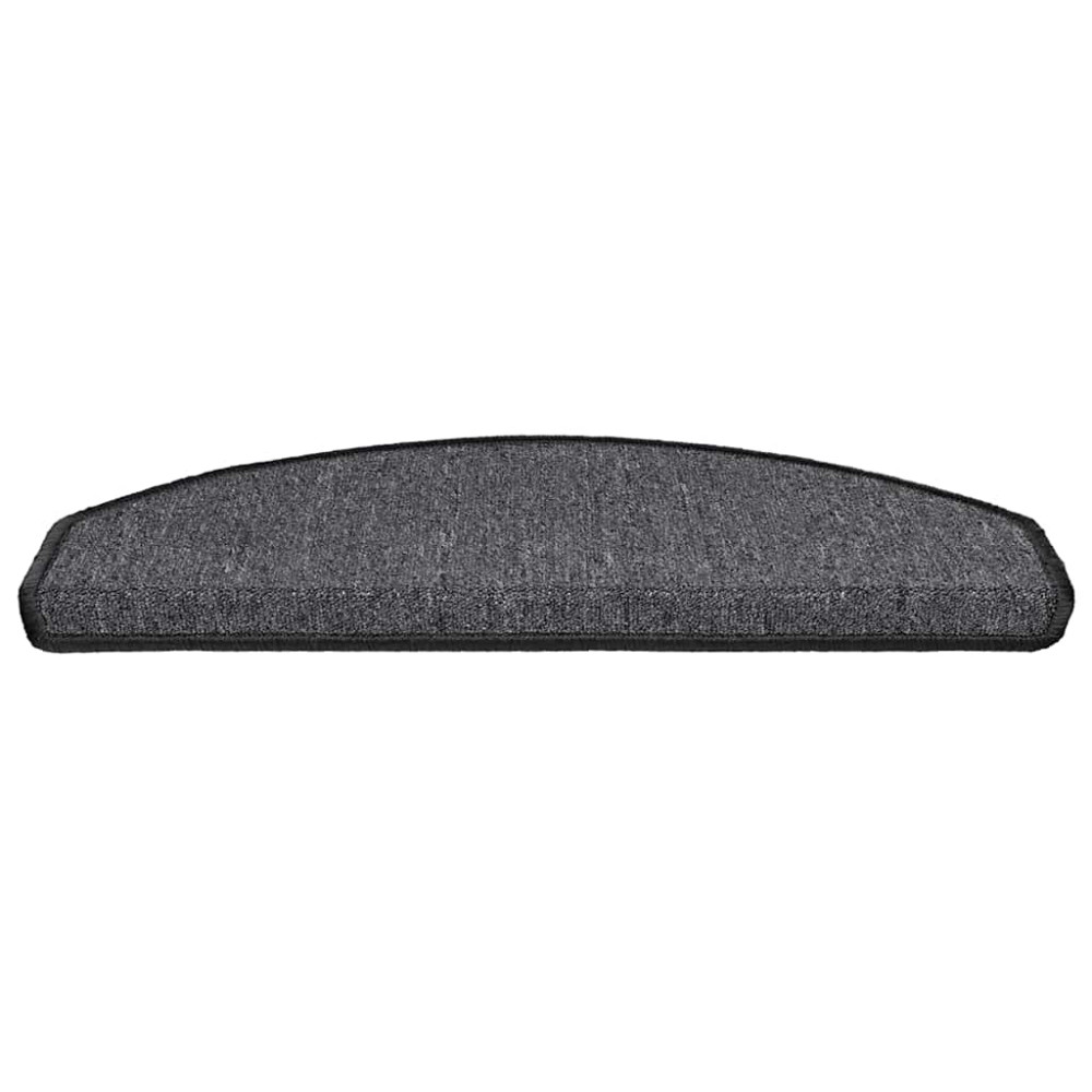 Produktbild för Trappmattor 30 st 65x24x4 cm antracit halvrunda stora
