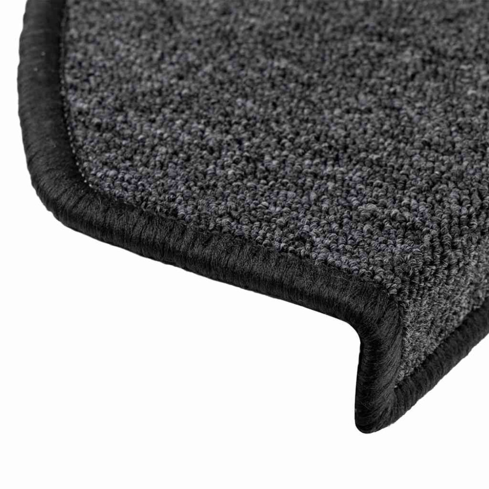 Produktbild för Trappmattor 30 st 65x24x4 cm antracit halvrunda stora