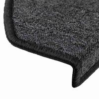 Produktbild för Trappmattor 30 st 65x24x4 cm antracit halvrunda stora