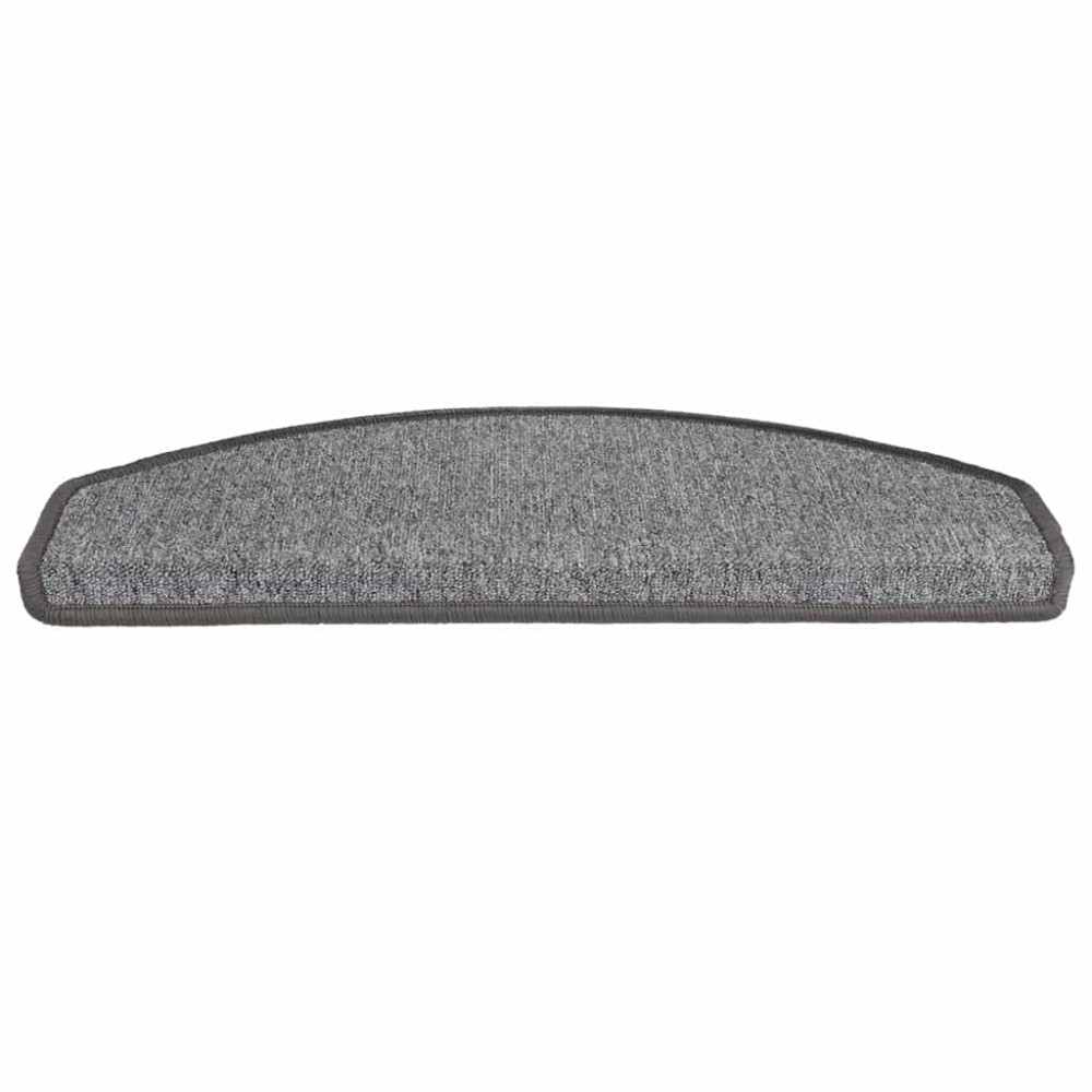 Produktbild för Trappmattor 30 st 65x24x4 cm mörkgrå halvrunda stora