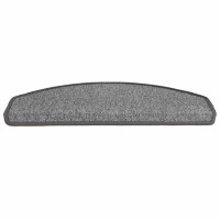 Produktbild för Trappmattor 30 st 65x24x4 cm mörkgrå halvrunda stora