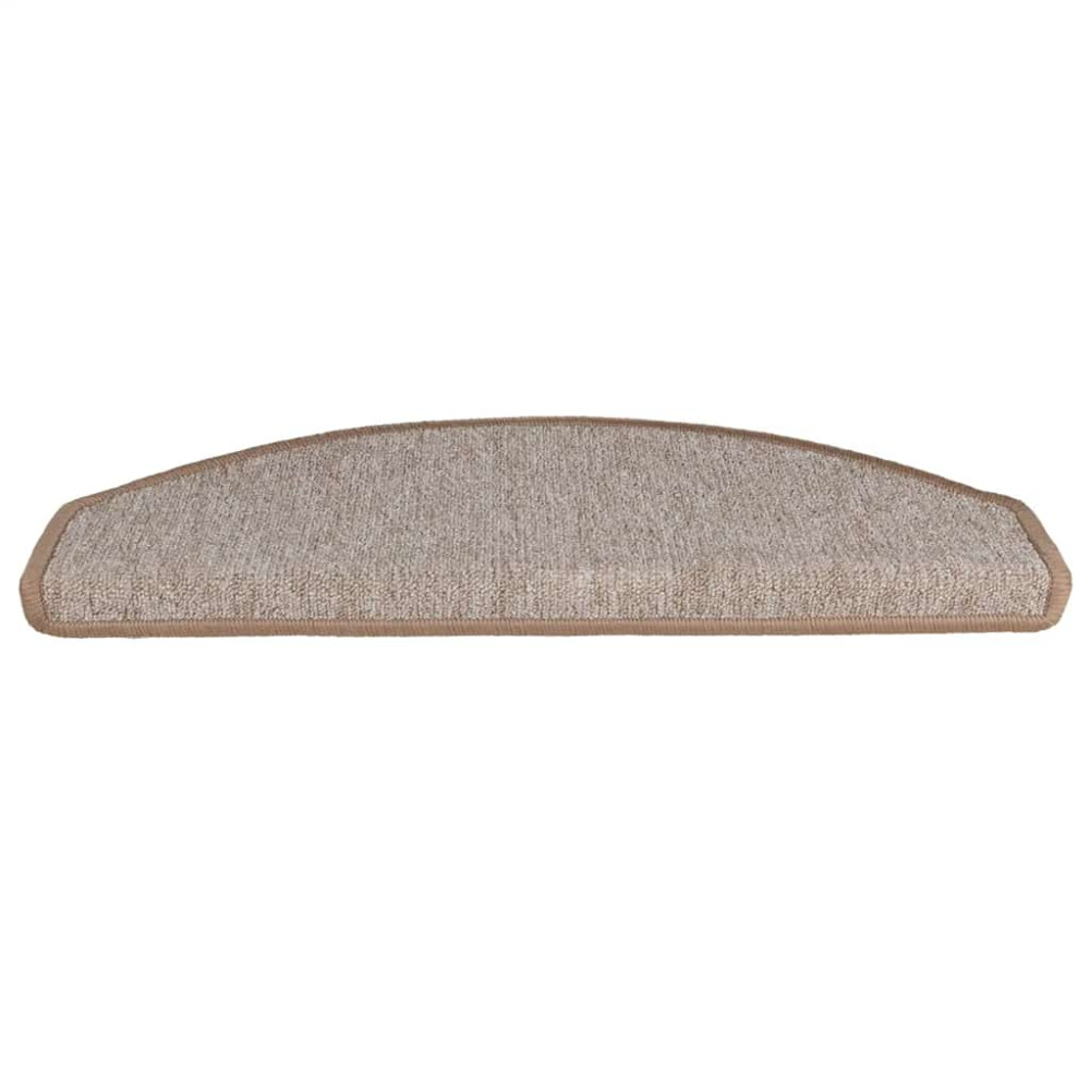 Produktbild för Trappmattor 30 st 65x24x4 cm ljusbruna halvrunda stora