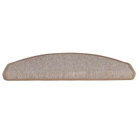 Produktbild för Trappmattor 30 st 65x24x4 cm ljusbruna halvrunda stora
