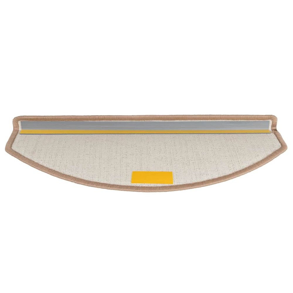 Produktbild för Trappmattor 30 st 65x24x4 cm ljusbruna halvrunda stora
