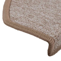 Produktbild för Trappmattor 30 st 65x24x4 cm ljusbruna halvrunda stora