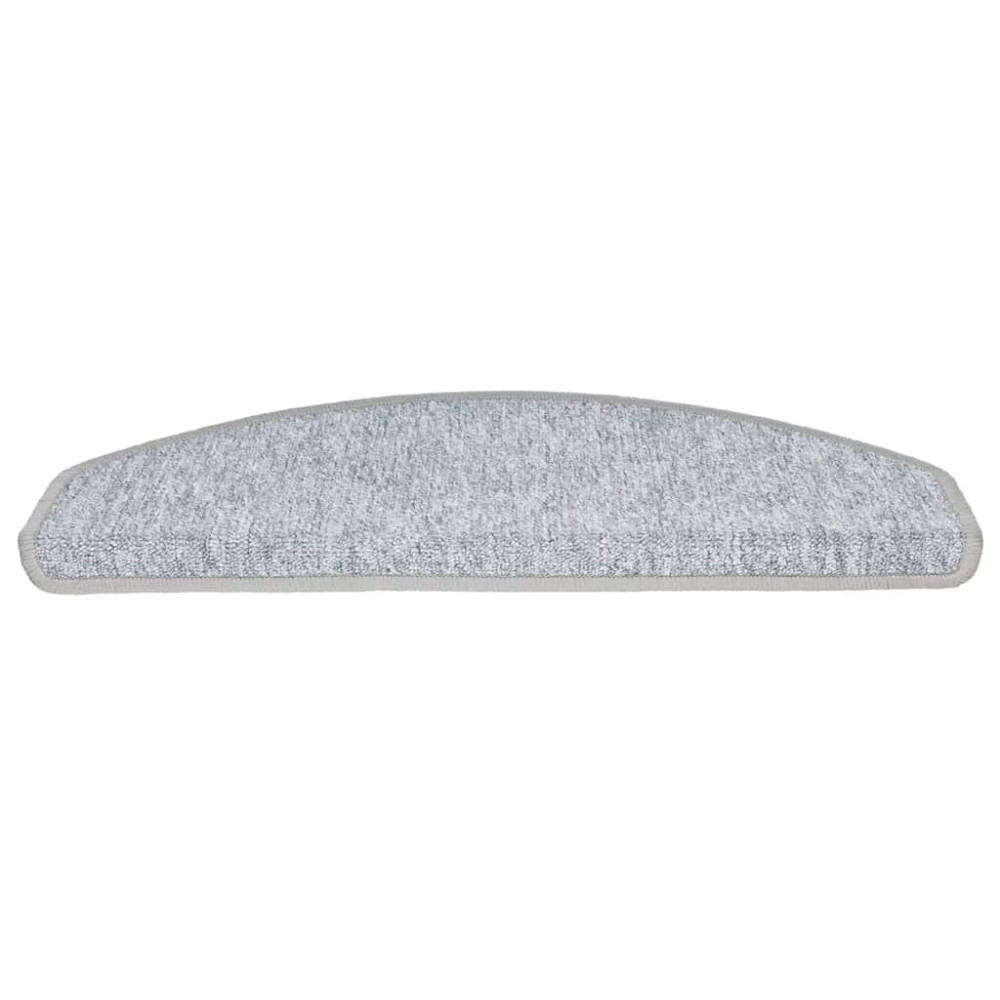 Produktbild för Trappmattor 30 st 65x24x4 cm ljusgrå halvrunda stora