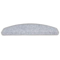 Produktbild för Trappmattor 30 st 65x24x4 cm ljusgrå halvrunda stora