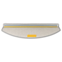 Produktbild för Trappmattor 30 st 65x24x4 cm ljusgrå halvrunda stora