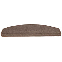 Produktbild för Trappmattor 30 st 65x24x4 cm kaffebruna halvrunda stora