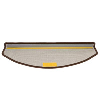 Produktbild för Trappmattor 30 st 65x24x4 cm kaffebruna halvrunda stora