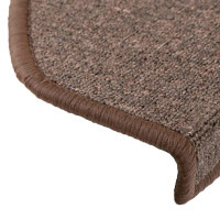 Produktbild för Trappmattor 30 st 65x24x4 cm kaffebruna halvrunda stora