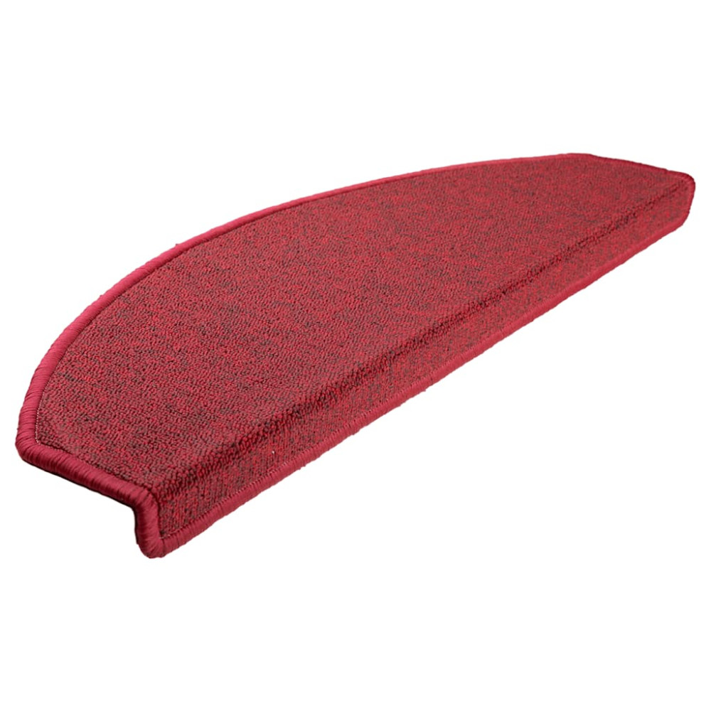 Produktbild för Trappmattor 30 st 65x24x4 cm röd halvrunda stora