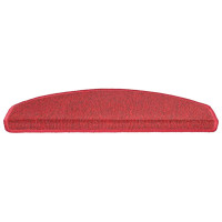 Produktbild för Trappmattor 30 st 65x24x4 cm röd halvrunda stora