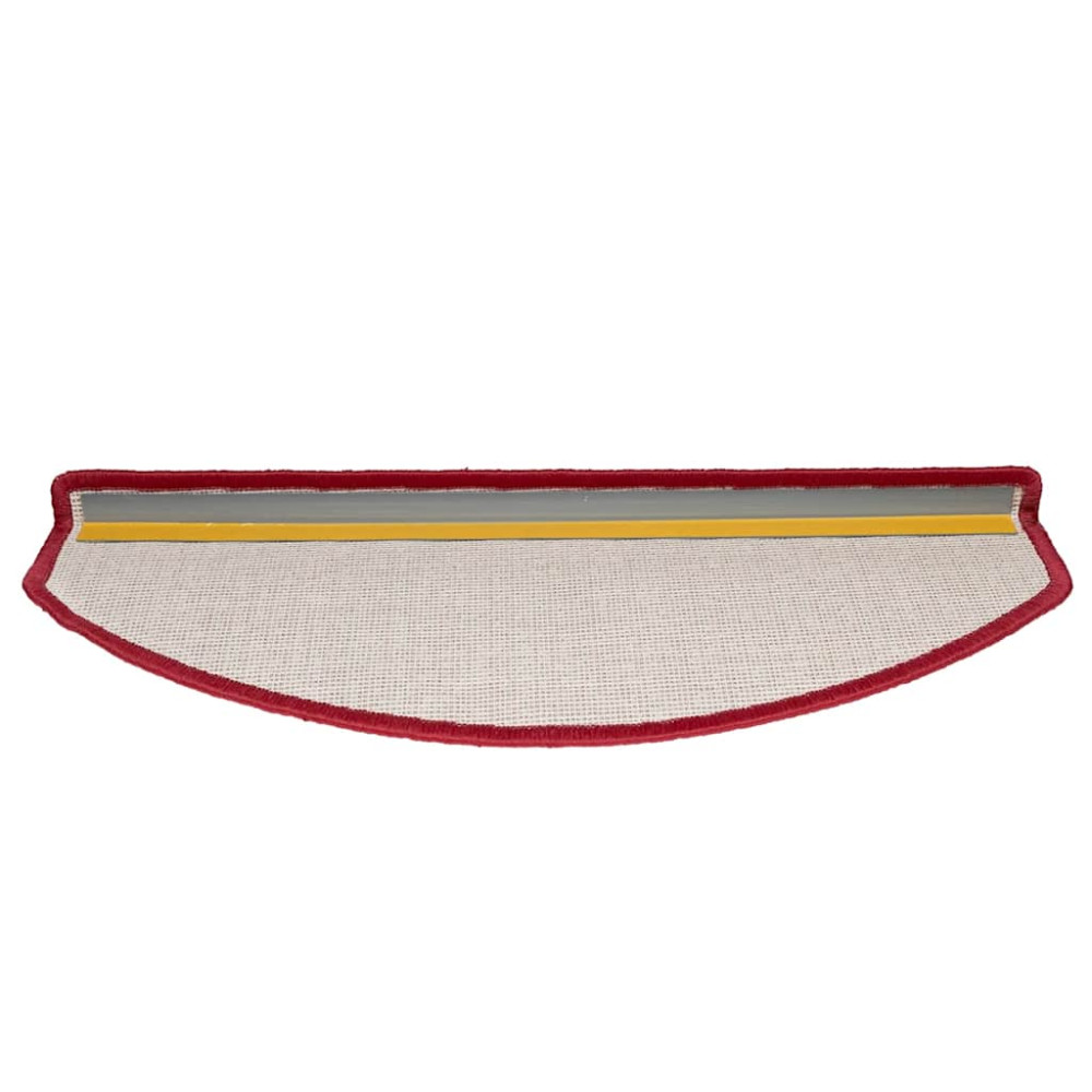 Produktbild för Trappmattor 30 st 65x24x4 cm röd halvrunda stora