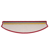 Produktbild för Trappmattor 30 st 65x24x4 cm röd halvrunda stora