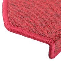 Produktbild för Trappmattor 30 st 65x24x4 cm röd halvrunda stora