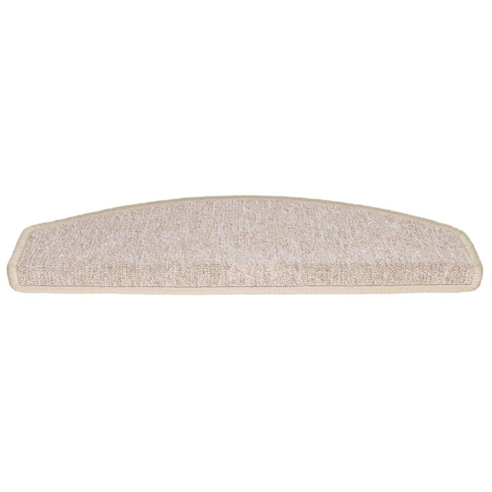 Produktbild för Trappmattor 30 st 65x24x4 cm Taupe halvrunda stora