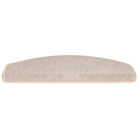 Produktbild för Trappmattor 30 st 65x24x4 cm Taupe halvrunda stora