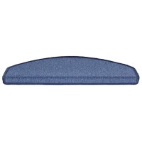 Produktbild för Trappmattor 30 st 65x24x4 cm blå halvrunda stora
