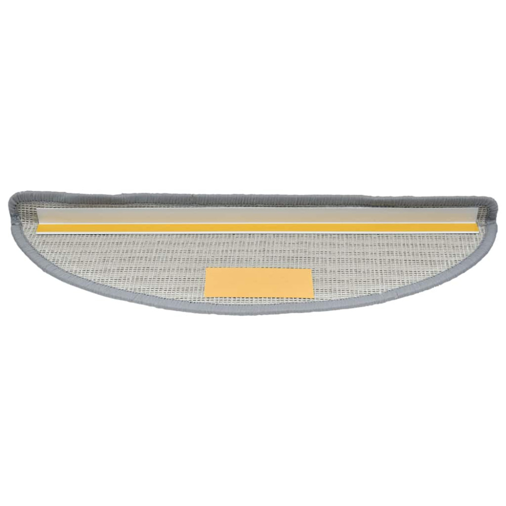 Produktbild för Trappmattor 30 st 56x17x3 cm grå halvrunda