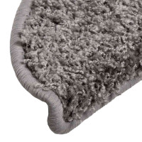 Produktbild för Trappmattor 30 st 56x17x3 cm grå halvrunda