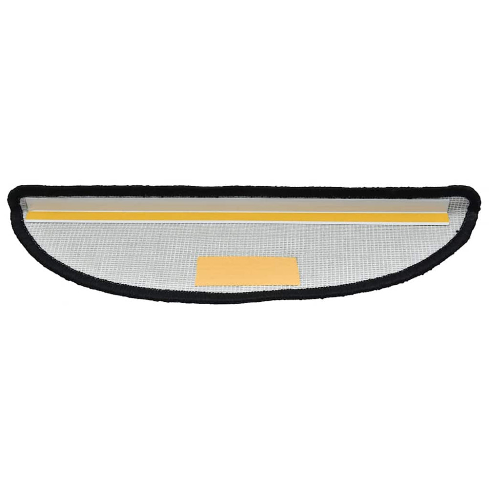 Produktbild för Trappmattor 30 st 56x17x3 cm svarta halvrunda