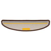 Produktbild för Trappmattor 30 st 56x17x3 cm bruna halvrunda