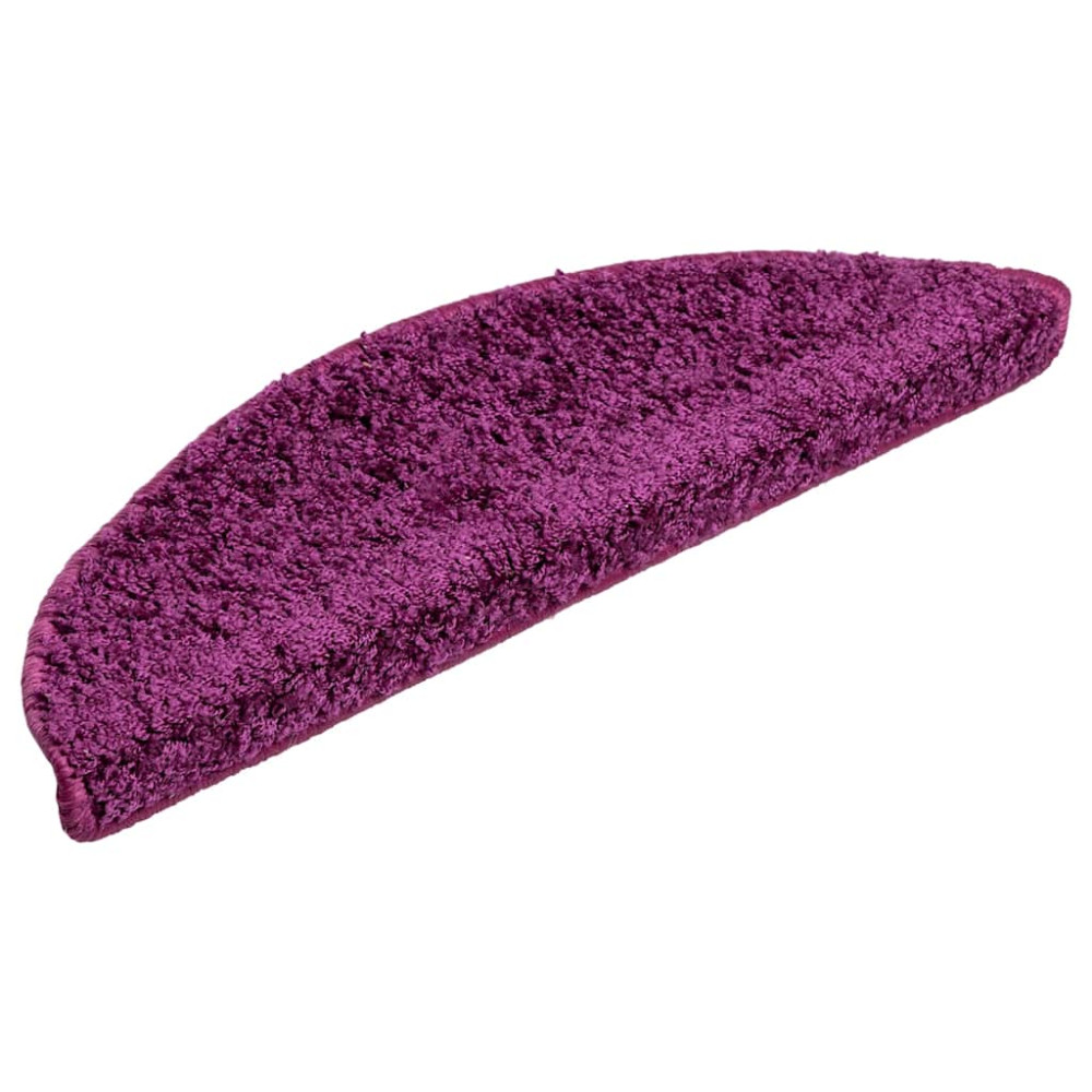 Produktbild för Trappmattor 30 st 56x17x3 cm violett halvrunda