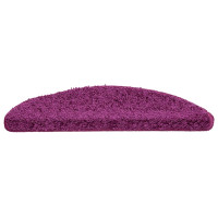 Produktbild för Trappmattor 30 st 56x17x3 cm violett halvrunda