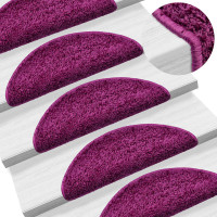 Produktbild för Trappmattor 30 st 56x17x3 cm violett halvrunda