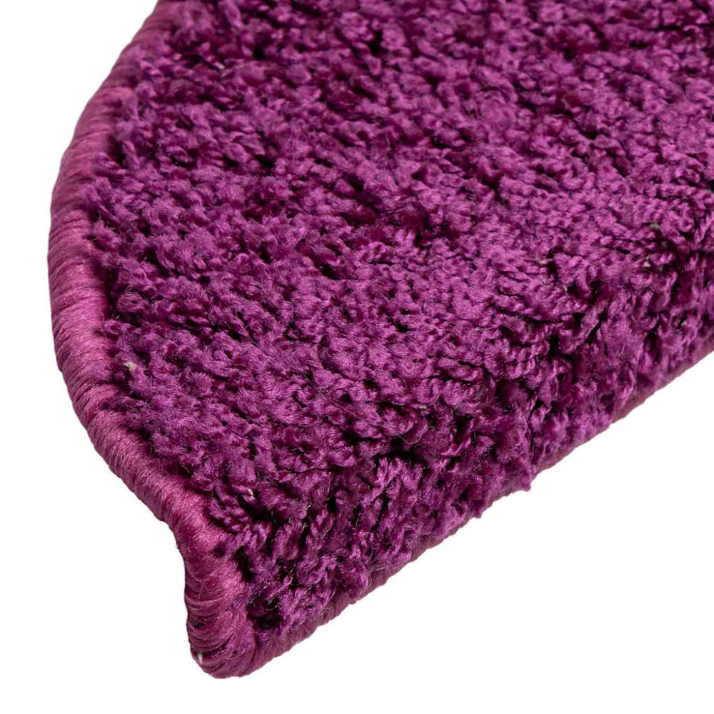 Produktbild för Trappmattor 30 st 56x17x3 cm violett halvrunda