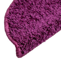 Produktbild för Trappmattor 30 st 56x17x3 cm violett halvrunda