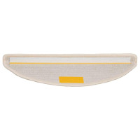 Produktbild för Trappmattor 30 st 56x17x3 cm vita halvrunda