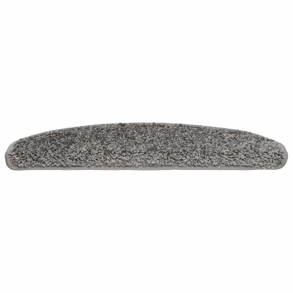 Produktbild för Trappmattor 30 st 65x21x4 cm grå halvrunda stora
